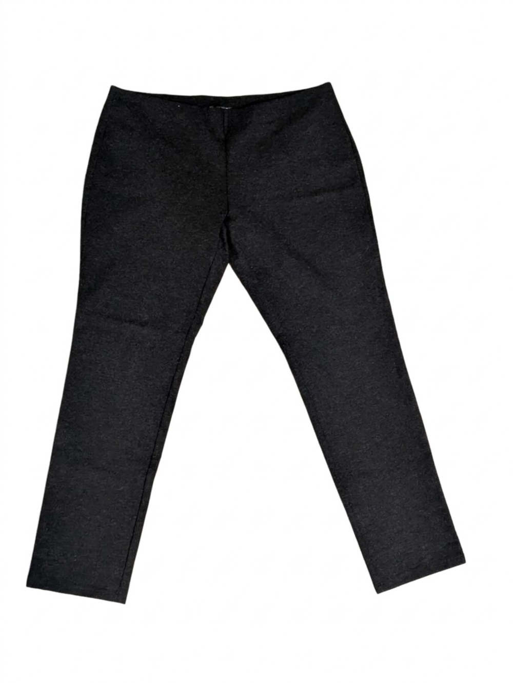 Eileen Fisher Pants PL Petite L Black Ponte Stretch Italian Pull On Minimalist